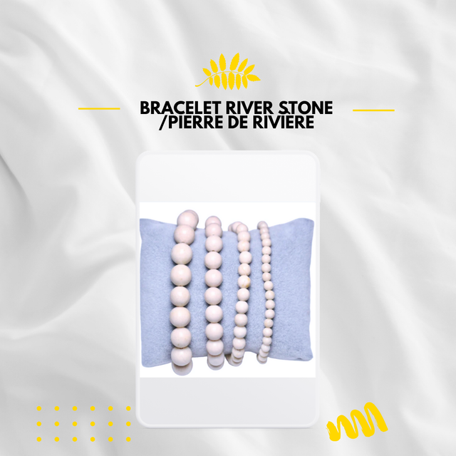 Bracelet River stone/Pierre de rivière