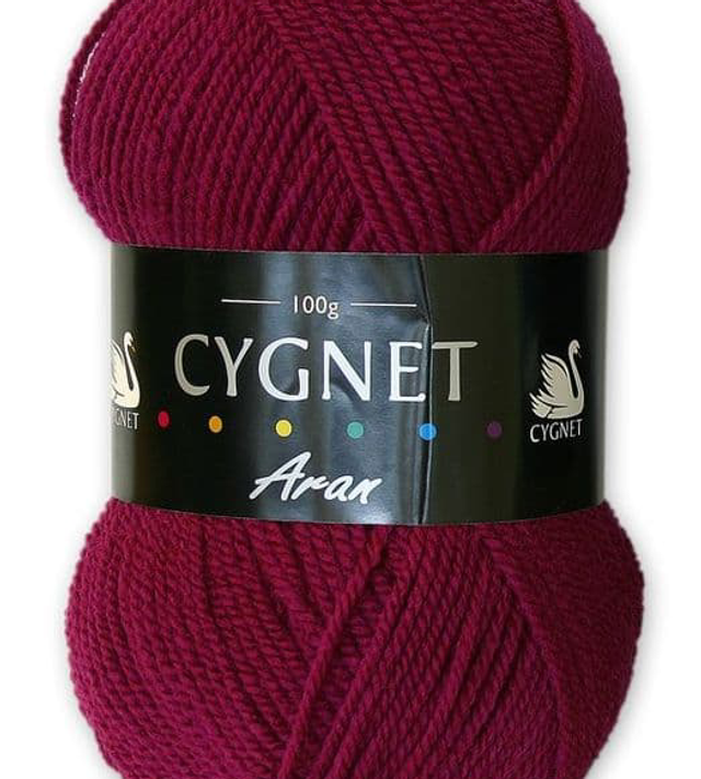 Cygnet Aran 100g - 6964 Crimson