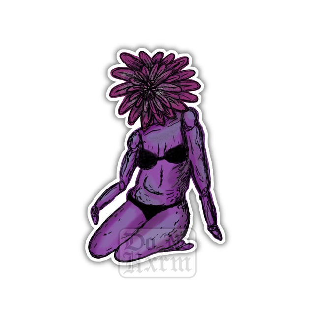 Flora Purple Sticker