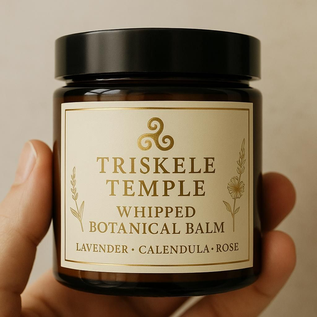 Ivory &amp; Gold Triskele Temple Balm
