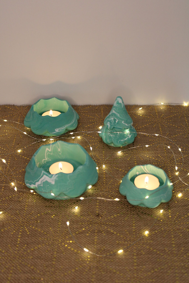 Grand sapin décoratif en 3 boîtes