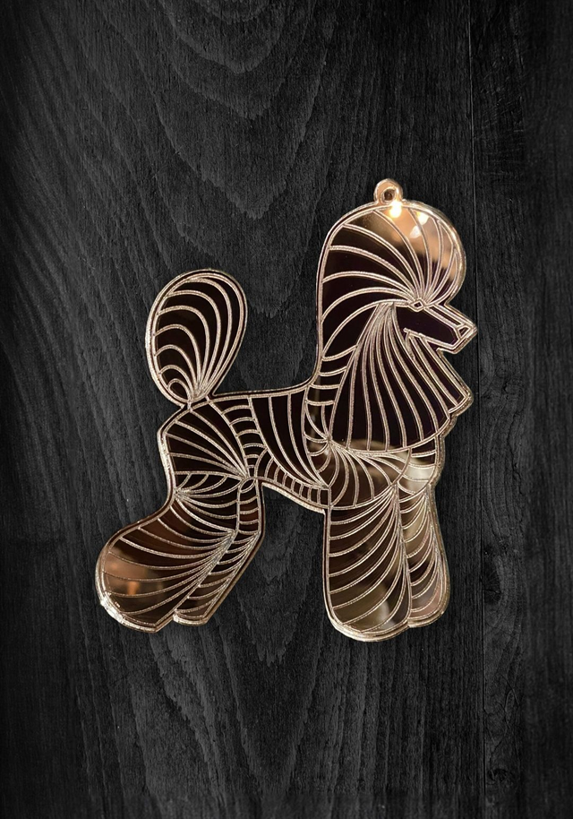 Acryl - Poodle Modern Rosegold