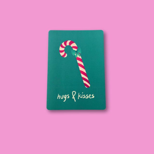 Kerstkaart Hugs & Kisses