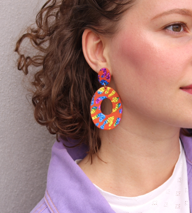 Iris • léopard multicolore brillant 