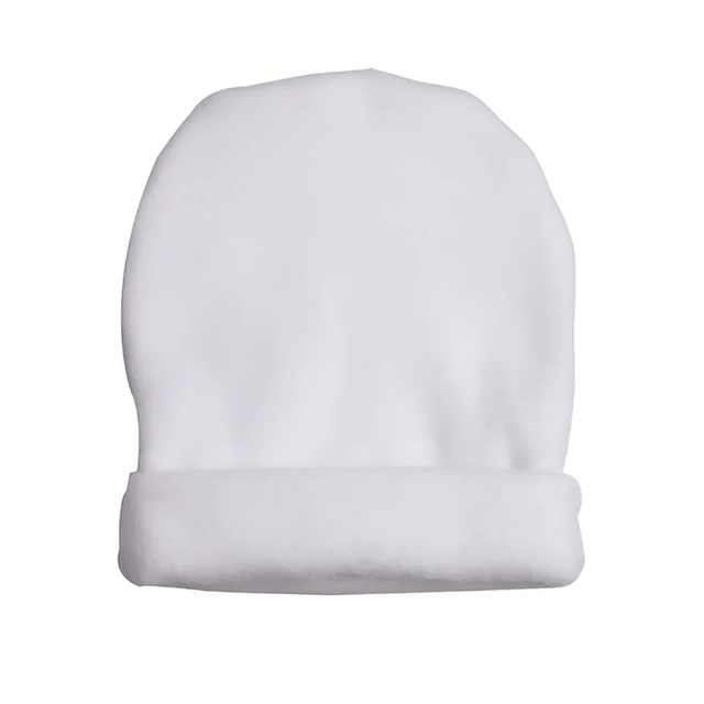 Baby Sublimation Fleece Beanie Cap (White)