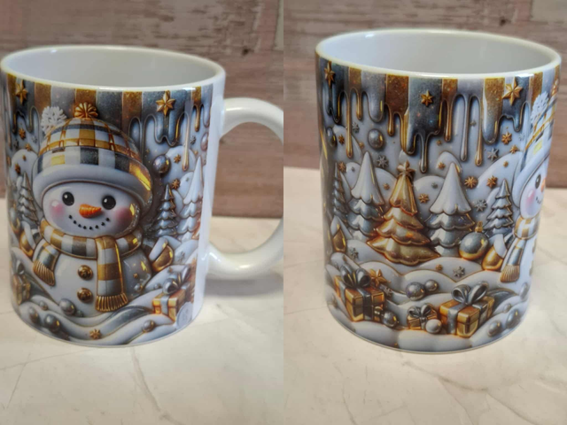 Mug Noel blanc doré