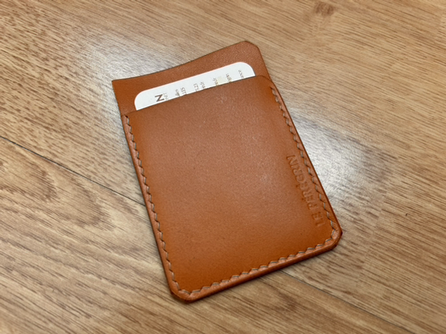 FPW#2 - Porte-carte pour poche avant en cuir fin de bœuf/taureau 