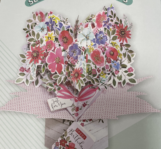 Just for you open female pop out card