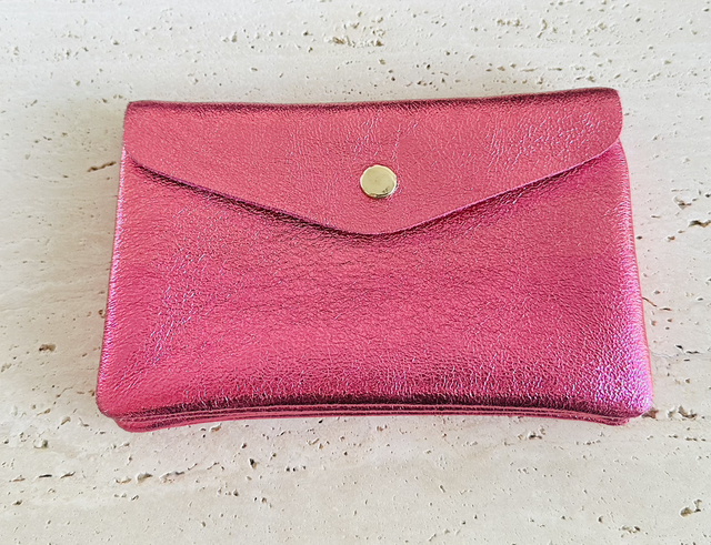 Portemonnee roze glitter groot