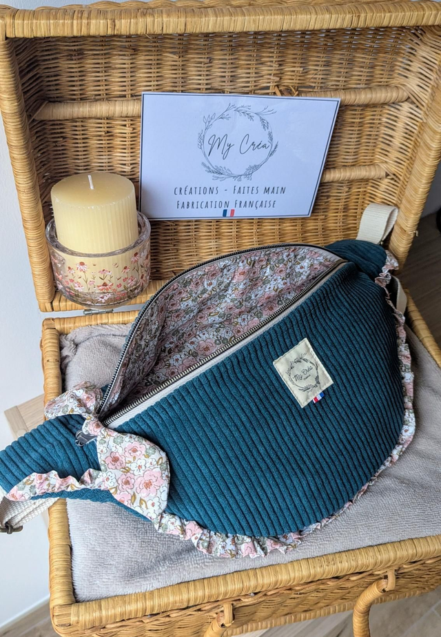 Sac banane velours 
