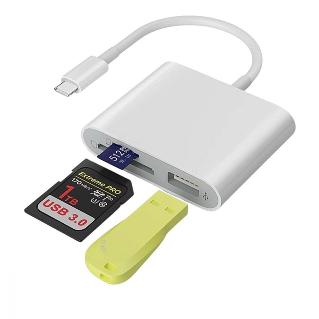 Outros Adaptador Conversor Otg Conexão Usb Tipo-c E Leitor De Cartã Única