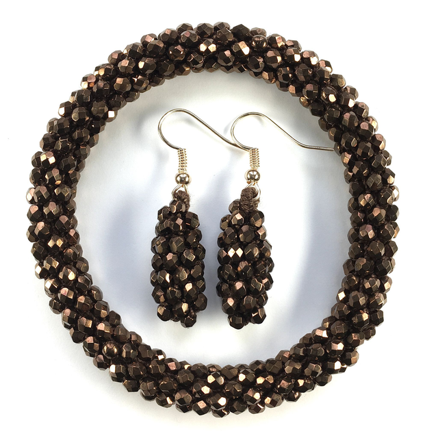 Set "brown faceted"