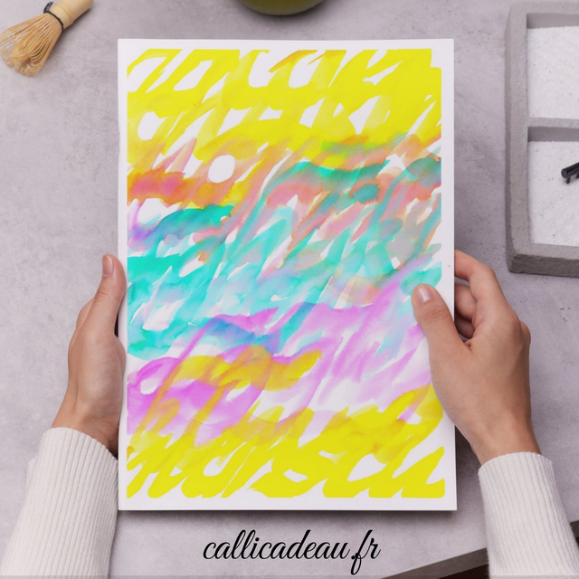 Calligraphie Alphabet Arc-en-Ciel | Affiche Imprimée
