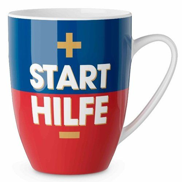 La Vida-Porzellan Tasse  "+ Start Hilfe"