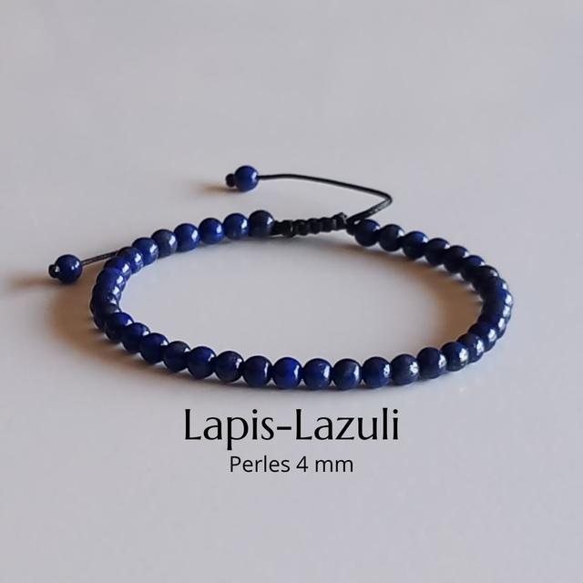 Bracelet ajustable en Lapis Lazuli
