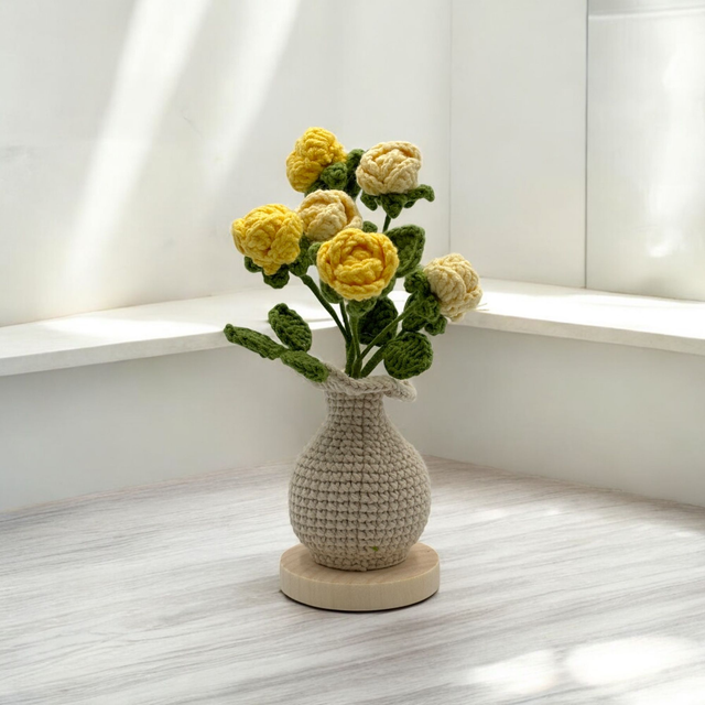 Mini vase de roses (6 fleurs)