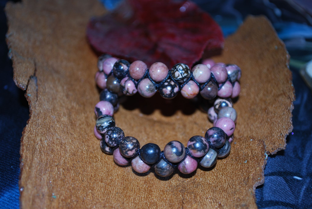 Bracelet en rhodonite