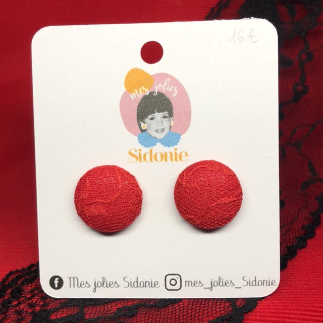 Mini Sidonie rouge dentelle rouge