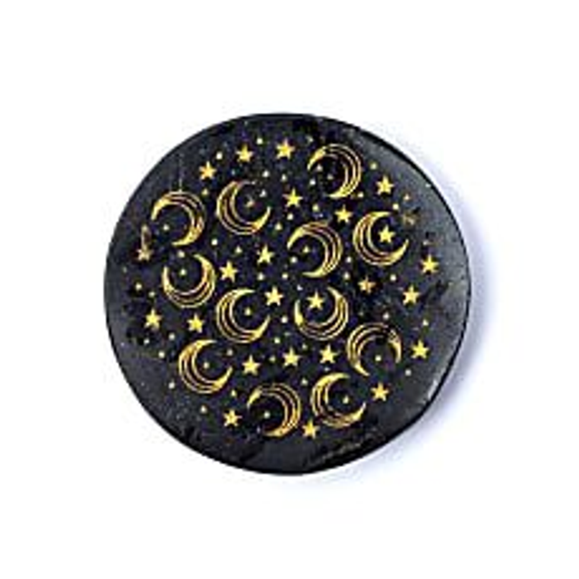 Disque minéral, Tourmaline noire, lunes et étoiles