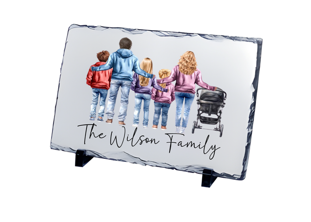 Family Personalised Slate Tile