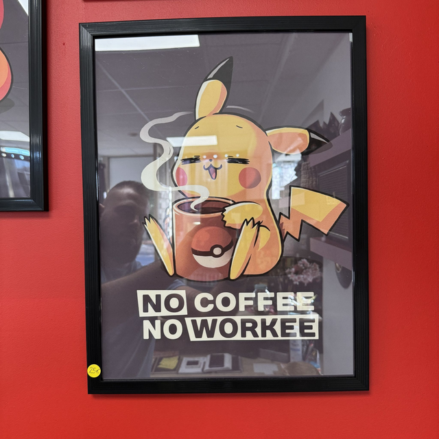 Tableau Pokémon Pikachu café
