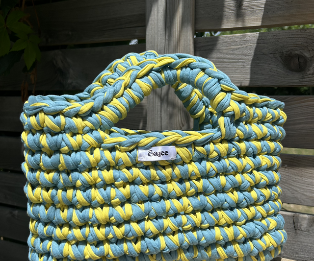 Sac bleu et jaune 