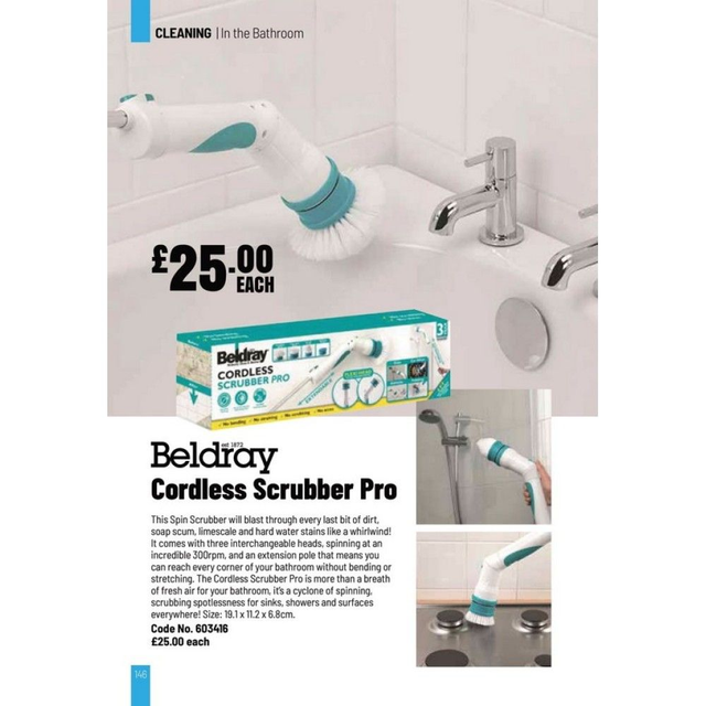 Beldray Cordless Scrubber Pro