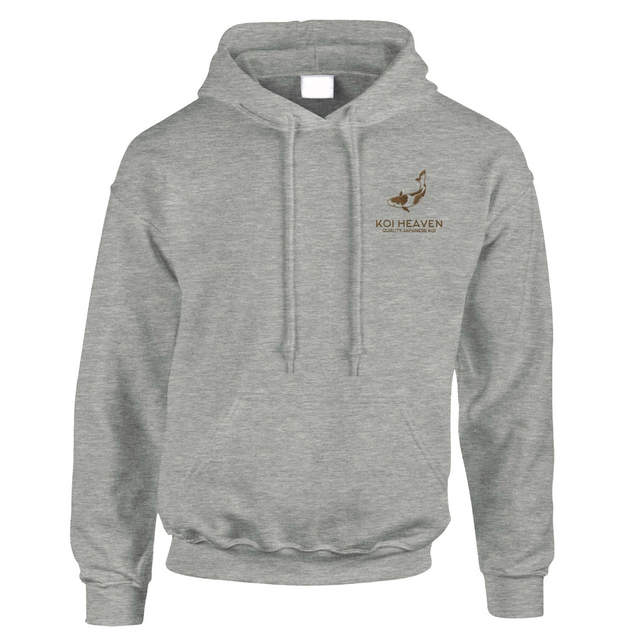 Koi Heaven Hoodie - Adult - Gray with Gold logo