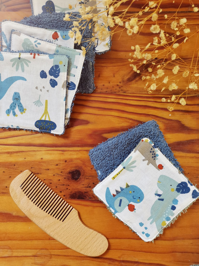 Lot de 8 cotons Dino Encre