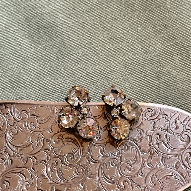 Strass Ohrclips Vintage