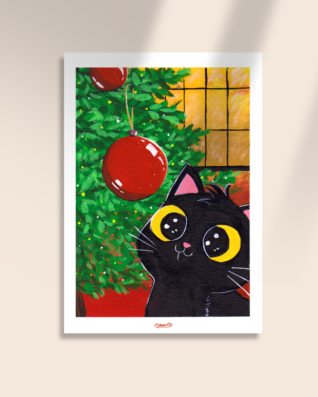 Christmas Cat A5