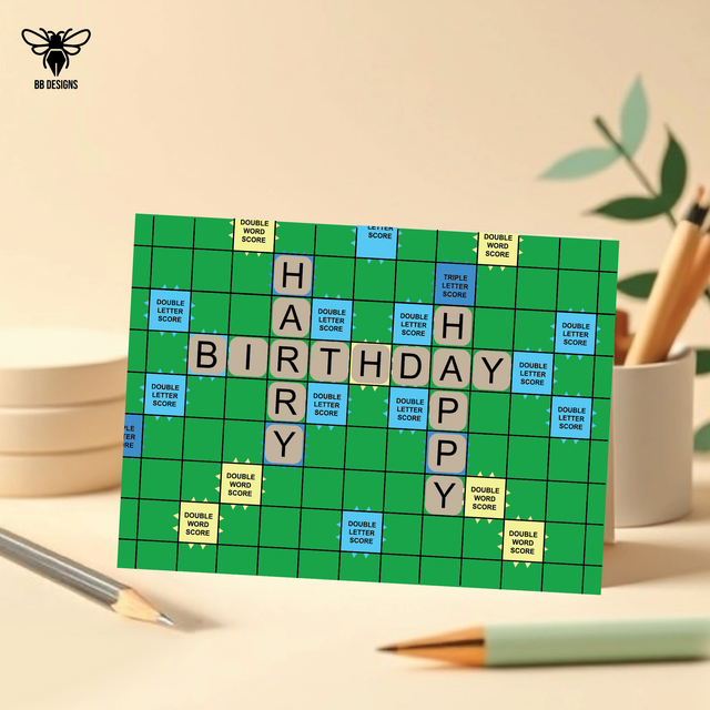 Scrabble - Birthday Card