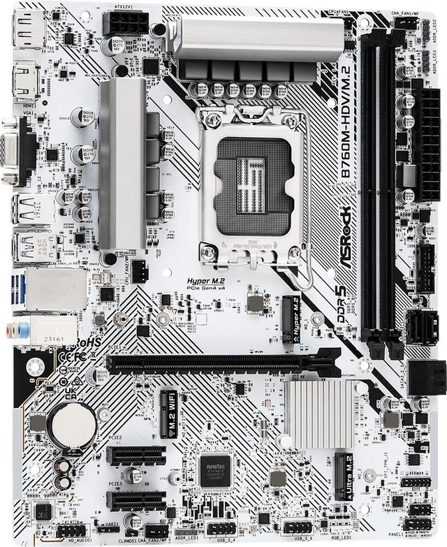 02.2.0096 – Scheda Madre ASRock B760M‑HDV/M.2 DDR5 – Micro‑ATX entry‑level con slot M.2 per Intel 12ª/13ª/14ª Gen