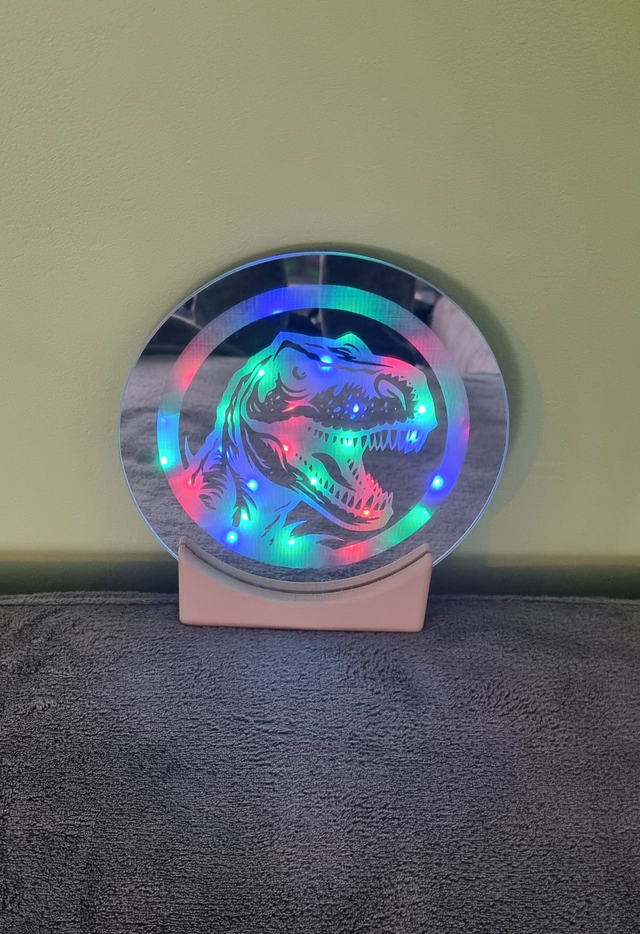 Miroir rond dinosaure