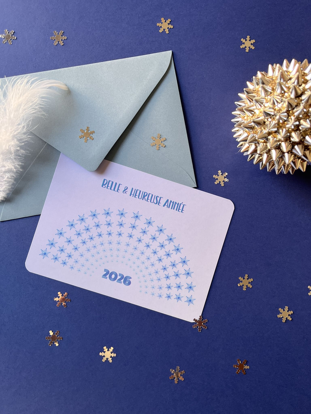 Carte Bonne Année &quot;Arc en ciel glacé&quot;