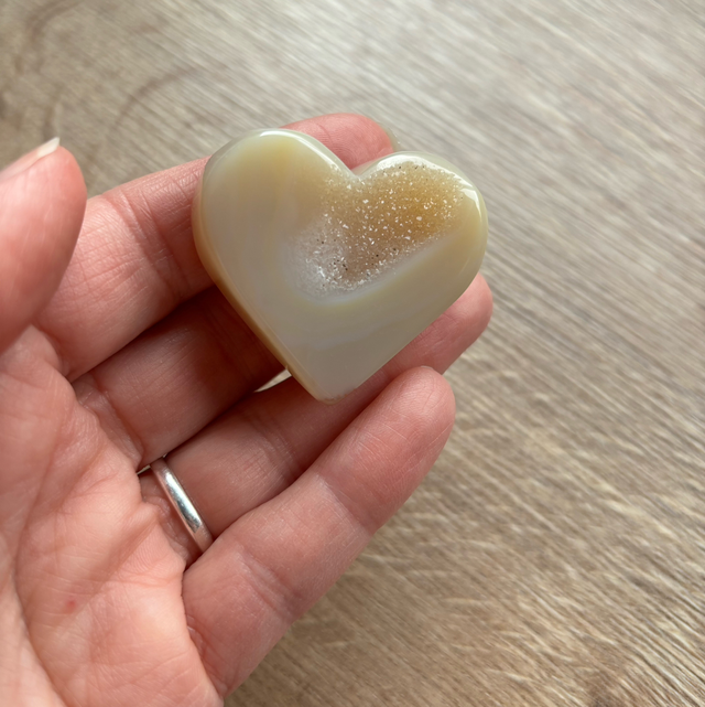 Coeur Agate Fleur