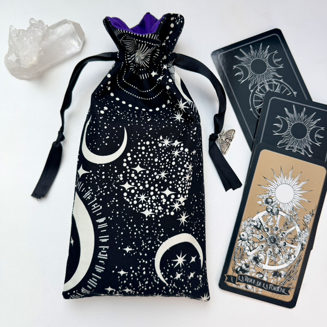 Pochon XXL Oracle/Tarot- Modèle Ciel étoilé 