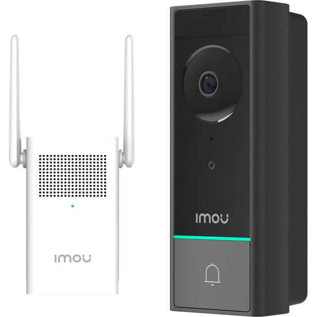 Imou DB60 Battery Powered Doorbell Kit - 5 MP Smart Wi-Fi Video Doorbell with Chime & Night