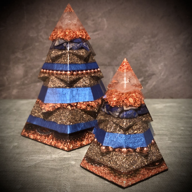 Crystal Energy Tree Duo with Clear Quartz &amp; Lapis Lazuli