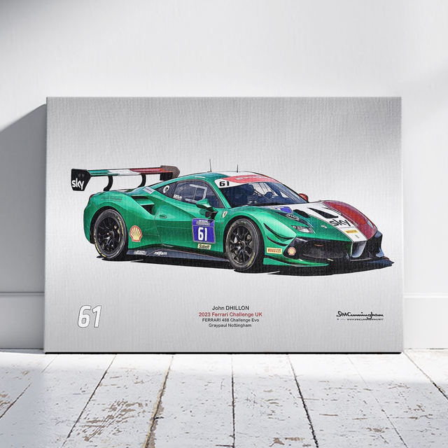 C230803 Ferrari 488 Challenge Evo FCUK23 DHILLON #61