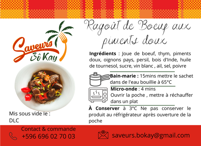 Ragoût de Boeuf aux piments doux