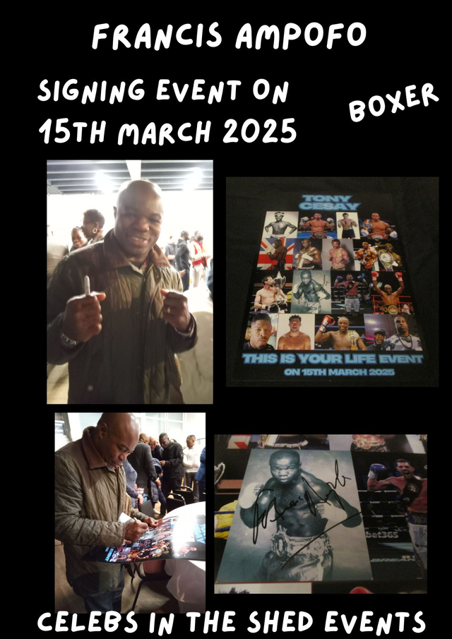 Francis Ampofo Limited Edition Signed A3 Tony Cesay This Is Your Life Event Print At Our Private Signing Event On 15th March 2025 BUY NOW