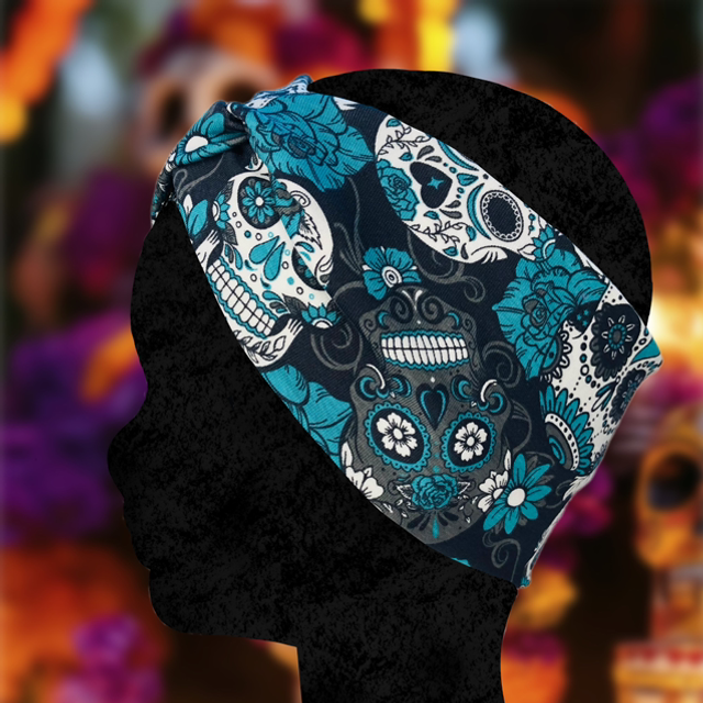 Bandeau - Calaveras turquoise 