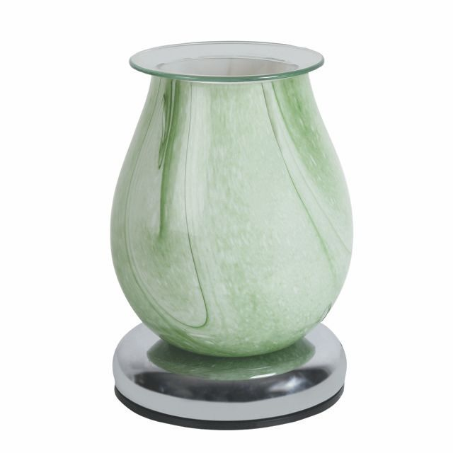 Green Swirl Oval - Aroma Touch Sensitive Electric Wax Melter
