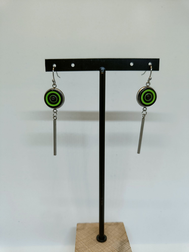 Boucles d&#039;oreilles Iris vertes