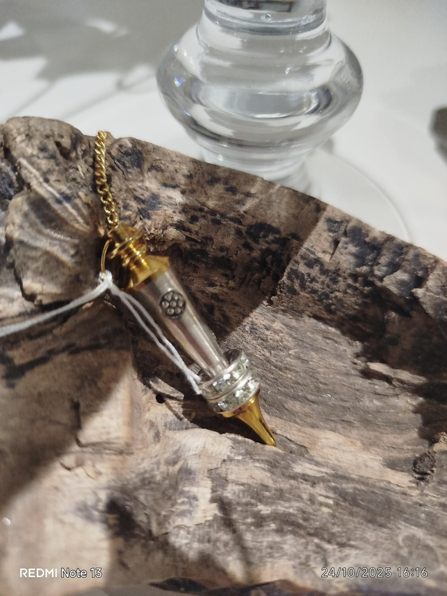 Pendule Fleur de Vie doré &amp; argenté
