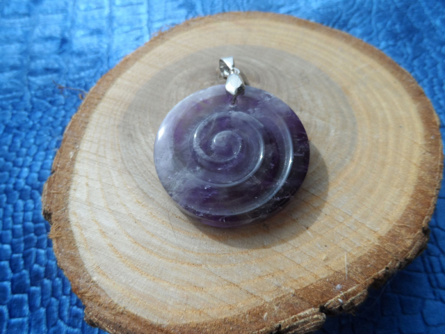 Pendentif Spirale Celtique Améthyste