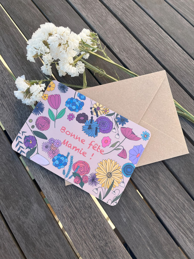 Carte de vœux &quot;Bonne fête Mamie&quot;