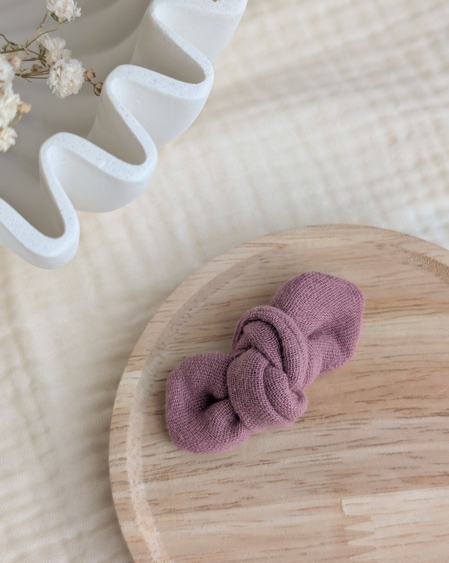 Elastique Noeud Romie bois de rose