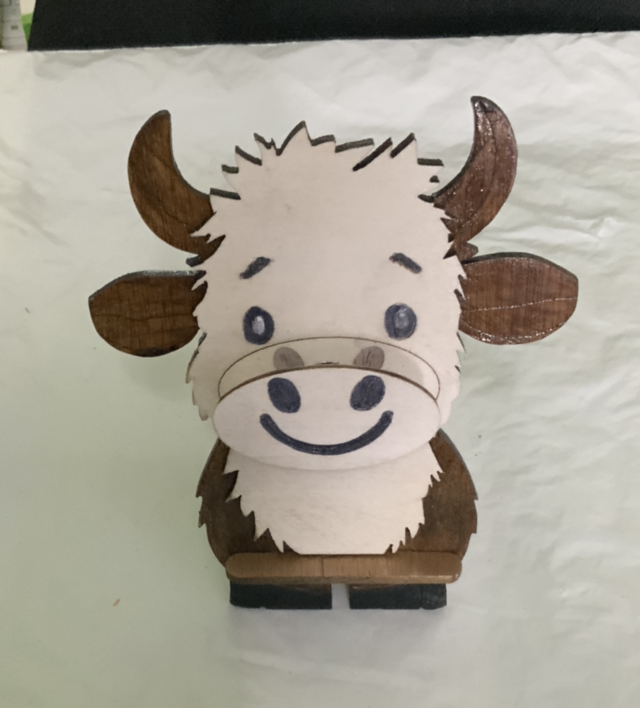 Highland Cow glasses holder